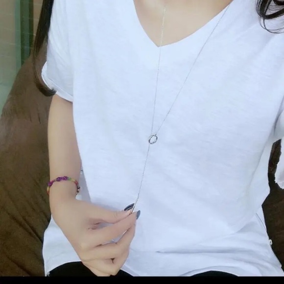 ⚜️[𝟯/$𝟮𝟴]⚜️NEW Long Silver Bar Necklace - Picture 10 of 14